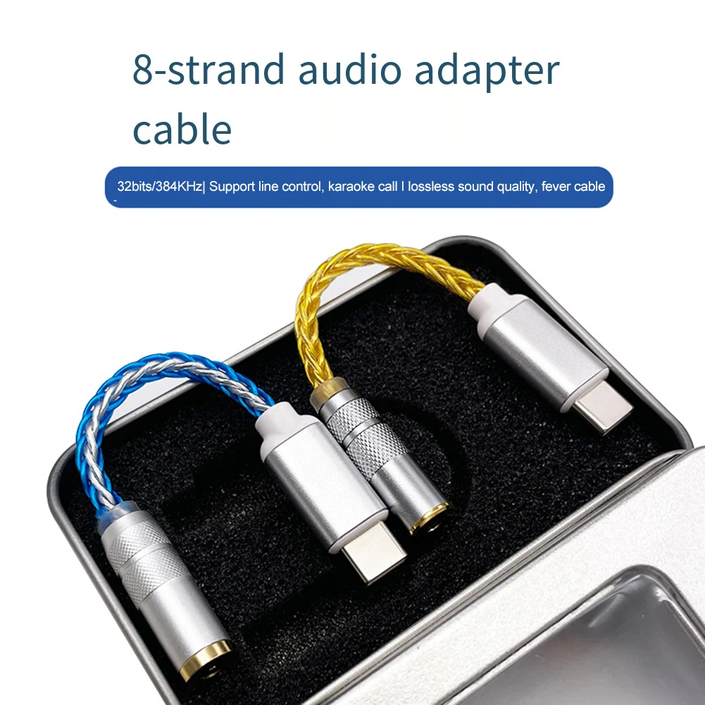 For Keshengxun CX31993 Type-C To 2.5/3.5/4.4mm Audio Decoding Earamplifier Silver Plated Adapter Cable Parts