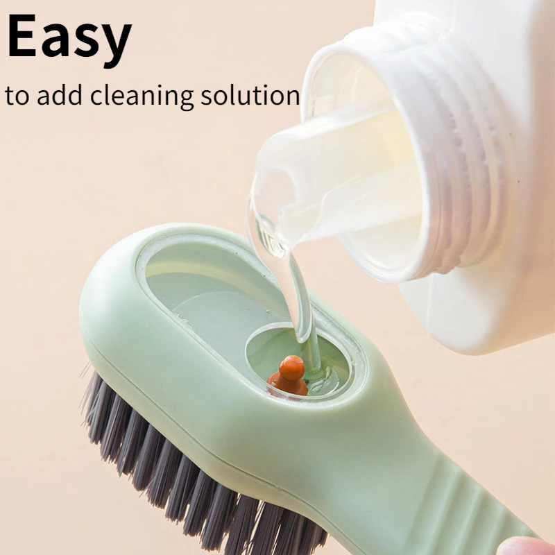 Multifunction Cleaning Brush Soft Bristled Liquid Shoe Brush Long Handle Clothes Brush Underwear Brush Household Cleaning Tool