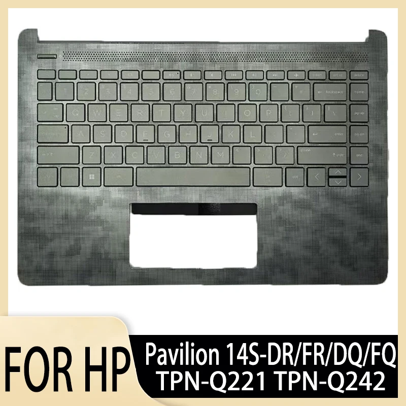 

New For Pavilion 14S-DR 14S-FR 14-DQ 14-FQ TPN-Q221 TPN-Q242 US Laptop Backlight Keyboard with Palmrest Upper