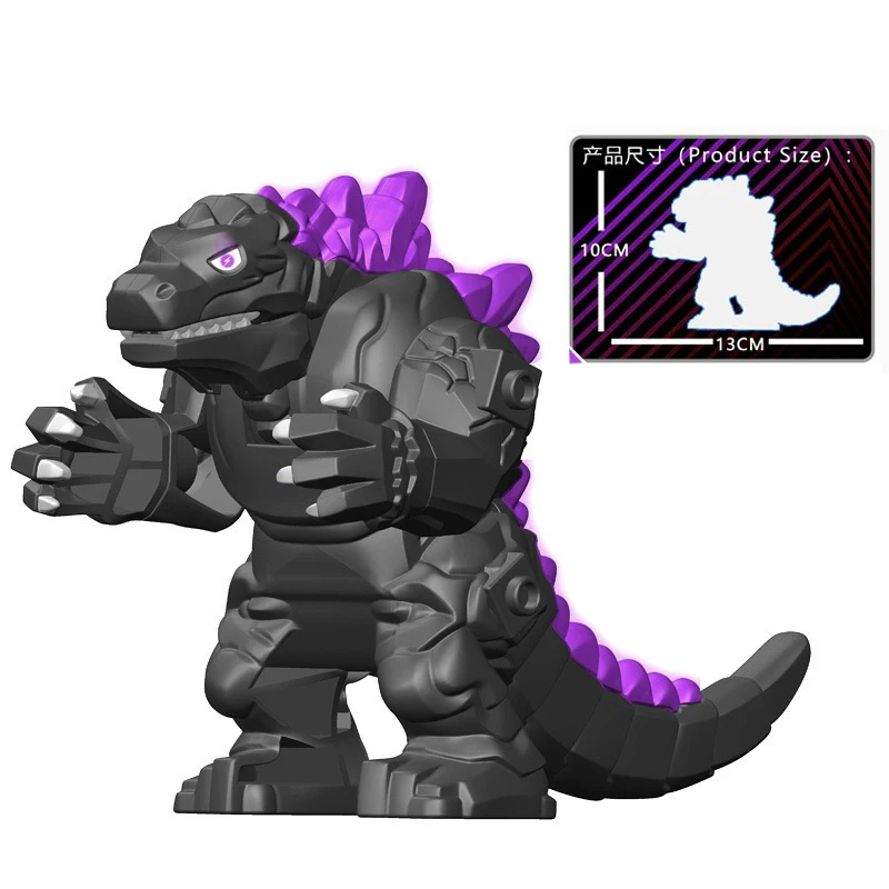 Juego de bloques de construcción de personajes de Godzilla 3D DIY, juguetes ensamblados, regalo de cumpleaños para niños y niñas, caliente