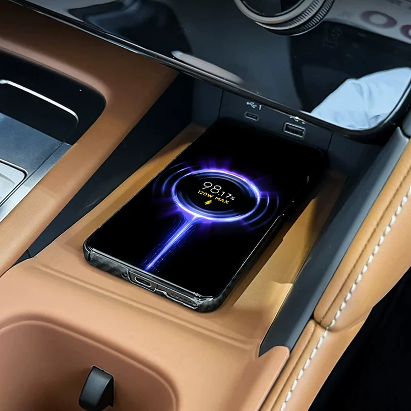 For Infiniti QX60 2022-2024 Center Console Cup Holder Silicone Mat Wireless Charging Pad Liner Interior Accessory