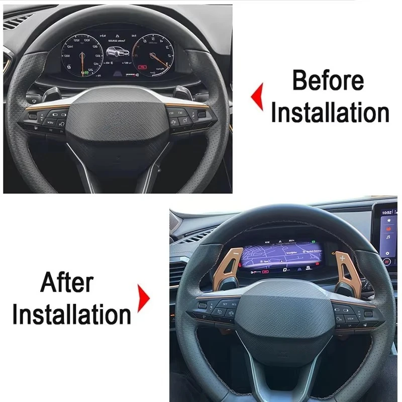 Auto Lenkrad Schaltwippe Für Cupra Formentor LEON Ateca 2021 2022 2023 2024 2025 DSG Aluminium Stil Verlängerung – Detail 3