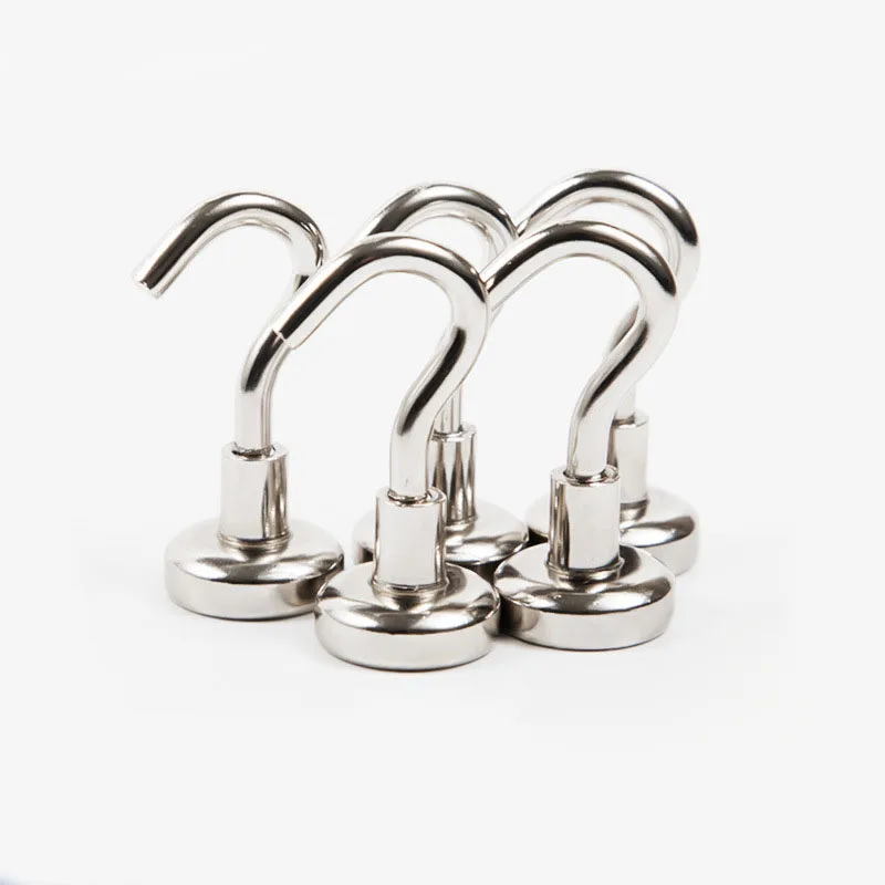 

5PCS Powerful Magnetic Hook Wall-mounted Hanger Hook Heavy-duty Magnetic Hook Kitchen Wardrobe Household Storage Tools