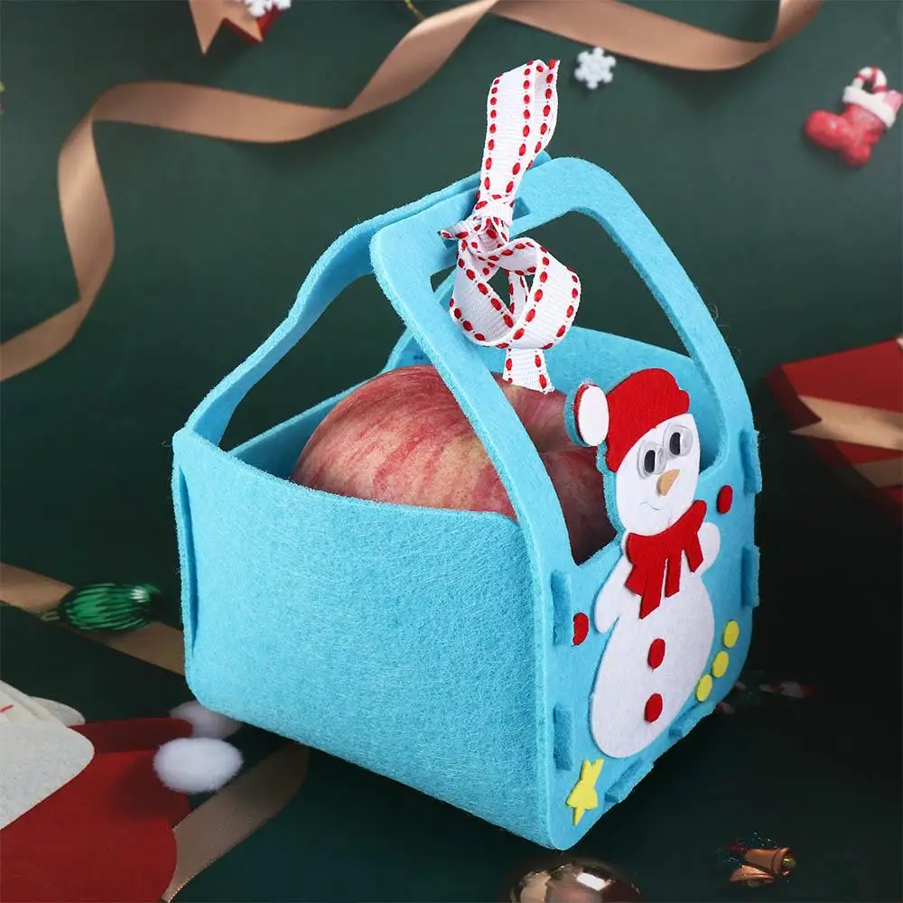 不織布 DIY クリスマスキャンディバッグハウス Decoracion 雪だるま DIY クリスマスバッグおもちゃクリスキングルファーザークリスマス