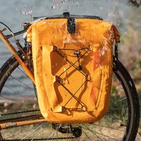 ROCKBROS-Bolsa impermeable para portabicicletas de 25L, bolsa de viaje para ciclismo, cesta de PVC, portaequipajes trasero para bicicleta, bolsa para maletero, 1 Uds.