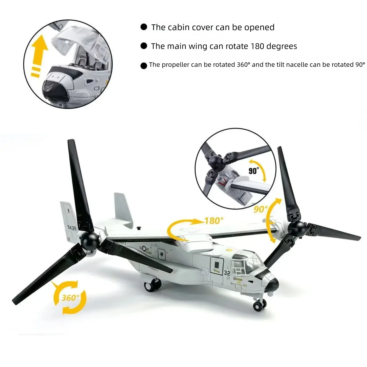 1/72 Military Series V-22 Osprey Tiltrotor Helicopter Model Building Blocks Aircraft Kit DIY Assemble Gift For Aviation Souvenir