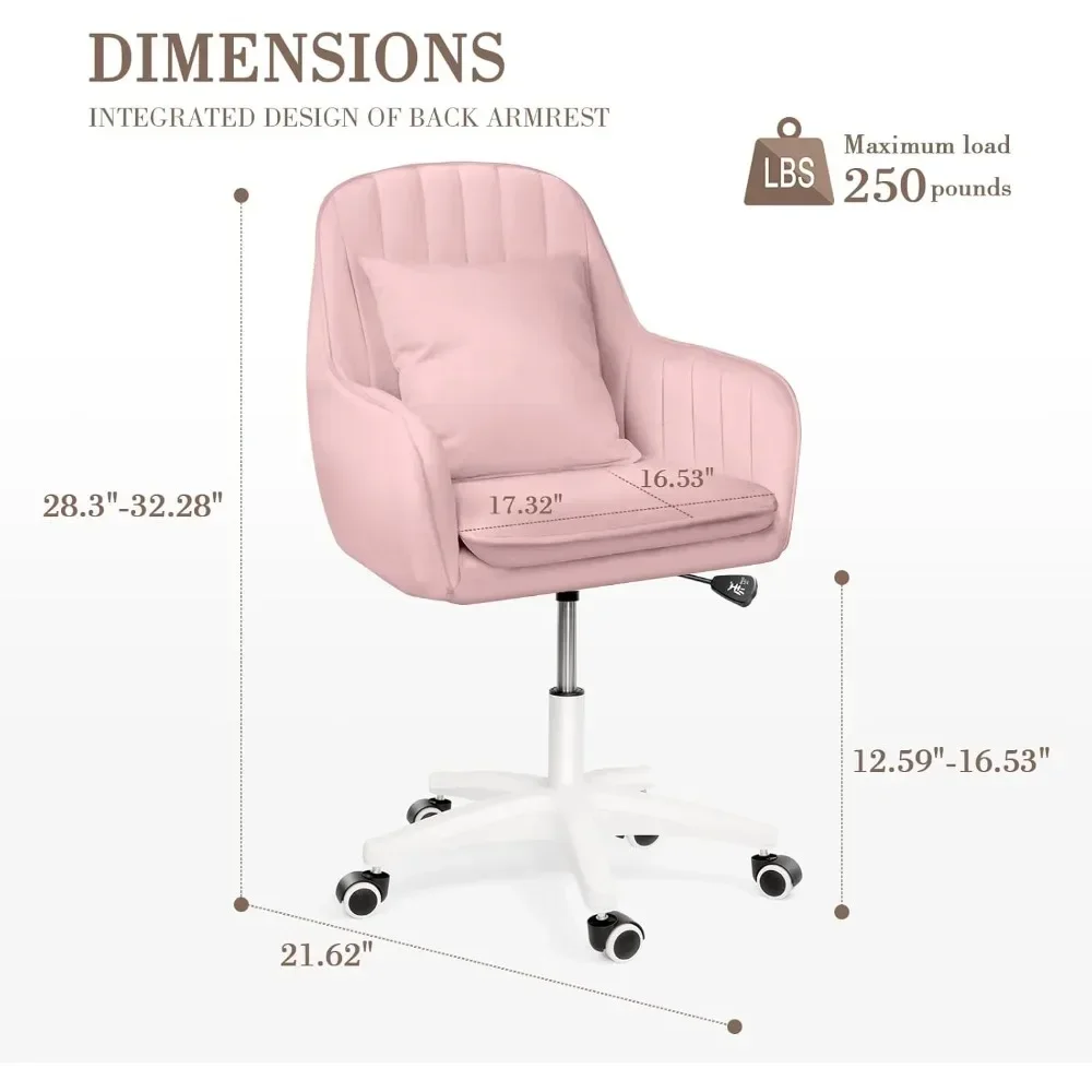 Cute Office Chair Home Computer Chairs Adjustable Task Chairs Modern Office Chair Makeup Chair 360° Swivel Computer