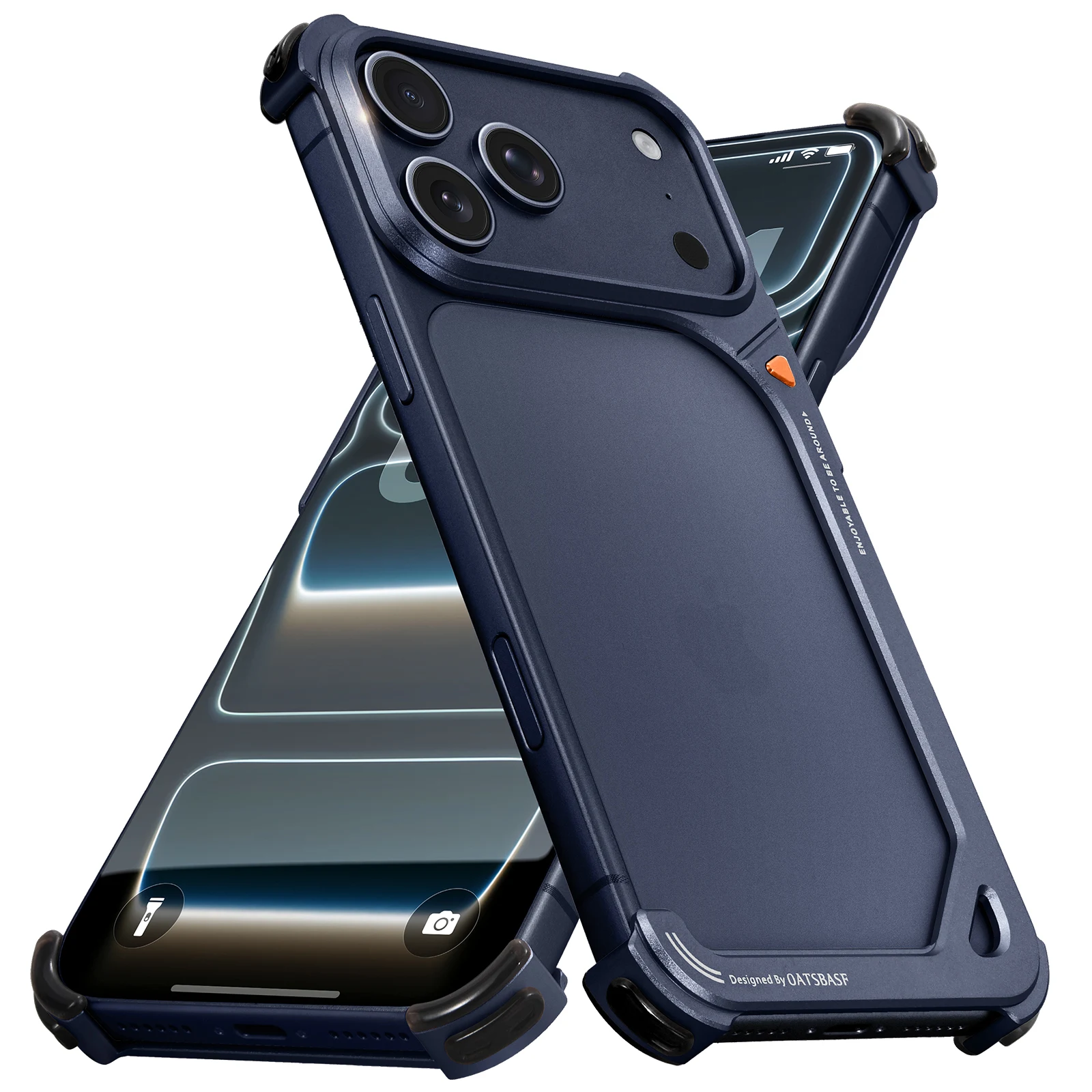 Oatsbasf Metalowe Bezramkowe Etui na Telefon iPhone 17 Pro Max 9 Shape, Cienkie Etui Ochronne, Minimalistyczny Wygląd Telefonu Bez Osłony na iPone 17 Pro — zdjęcie produktu 2