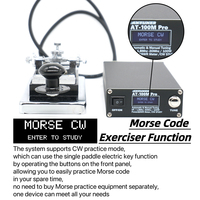 AT100M Pro Power Meter 100W Automatic Antenna Tuner Support Morse Code Exerciser Shortwave Antenna Tuner for HF Radio