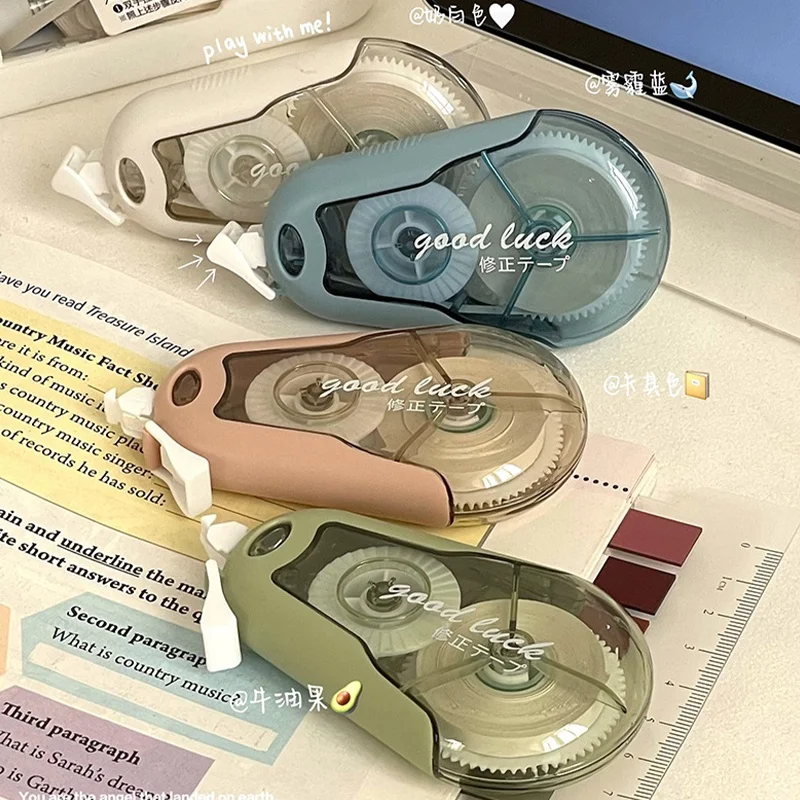 4pcs/Set Creative Mute Correction Tape Large Capacity 20M Inner Core Correction Tape Student Correction Stationery