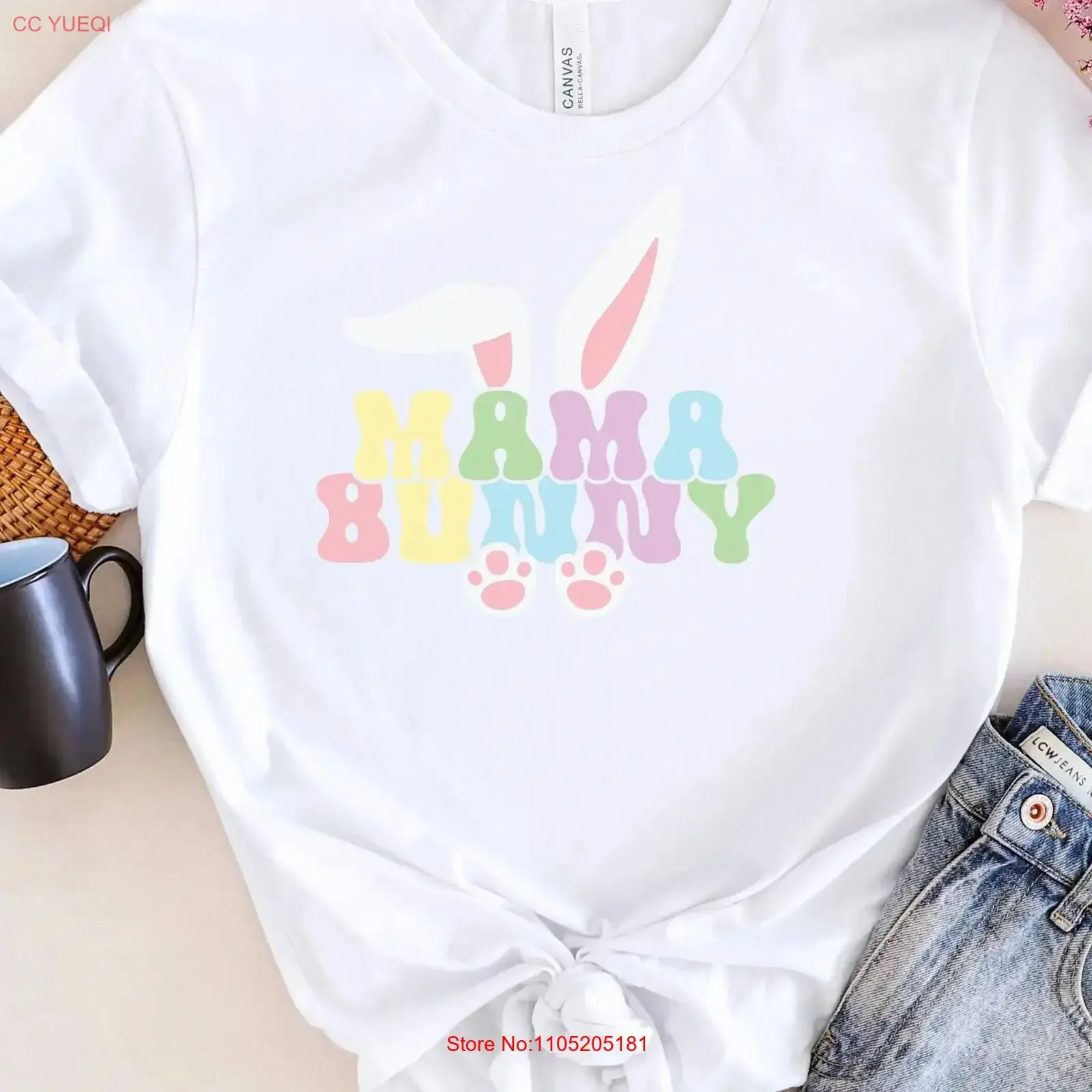 

Рубашка Mama Bunny, Пасхальная футболка для мамы, объявление о беременности, топ, винтажный стираный наряд, универсальный, удобный, слегка