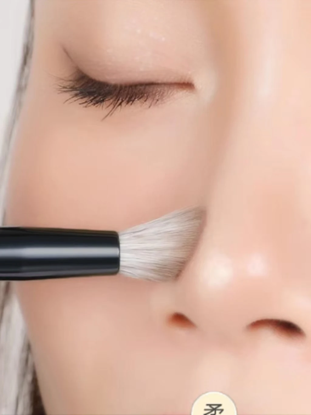 Set da viaggio con pennello per ombretto per naso e testina di ricambio per pennelli per trucco portatili da 6 pezzi