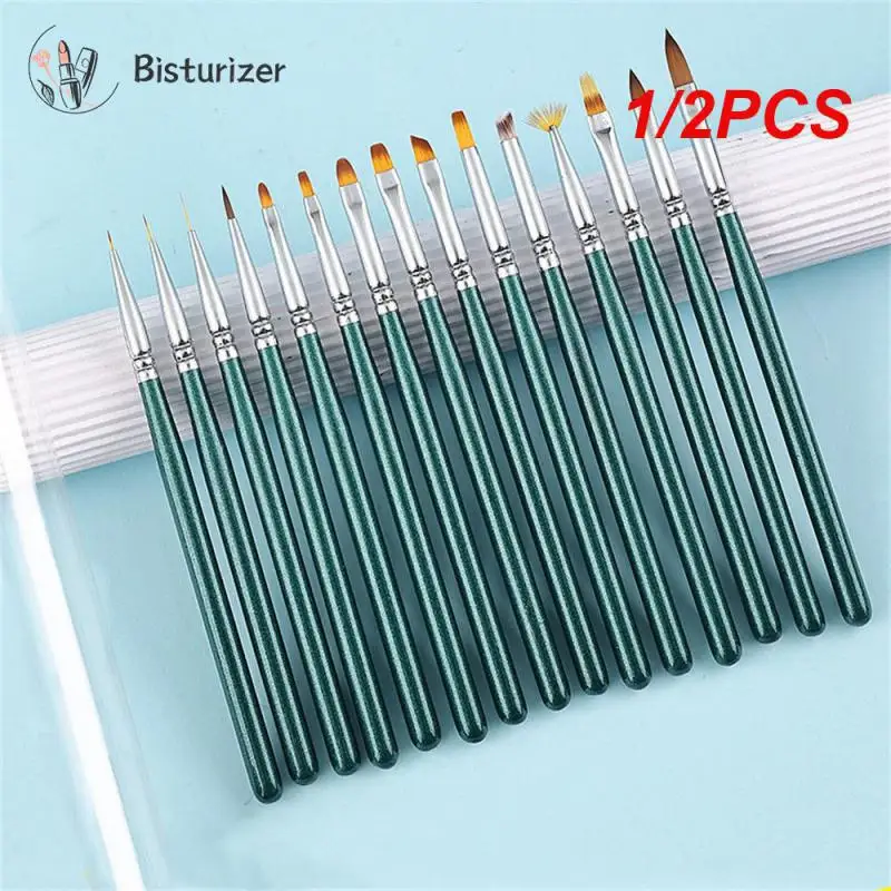 

1/2 шт., ручка для рисования линий, многофункциональная, не выцветающая, удобная, мягкая, гладкая, ручка для фототерапии, кисть для ногтей, инструмент для красоты