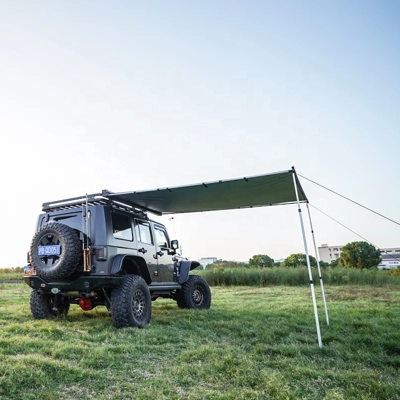 2M 2.5M  Portable 4x4 Car Awning Folding Retractable Rooftop Sun Shade Shelter
