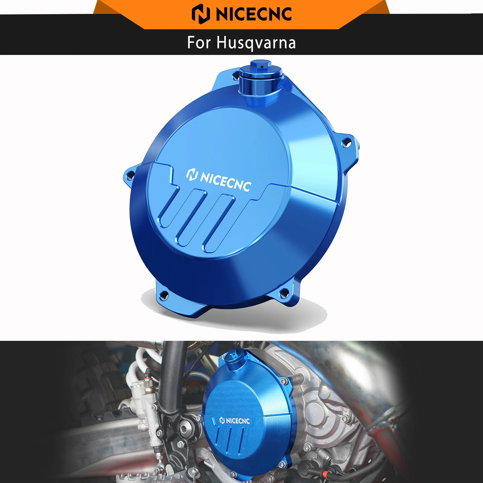 

NICECNC Reinforced Clutch Cover Guard Protection For Husqvarna TE300 TE250 2024-2025 TX 300 FS450 FC FX 250 350 450 2023-2025