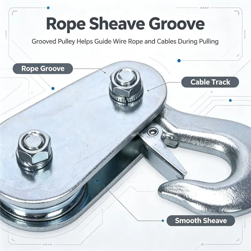 Snatch Block Towing Pulley For Heavy Duty Winch Breaking Ce Synthetic Rope Steel Cable Sheave For 2T Popular