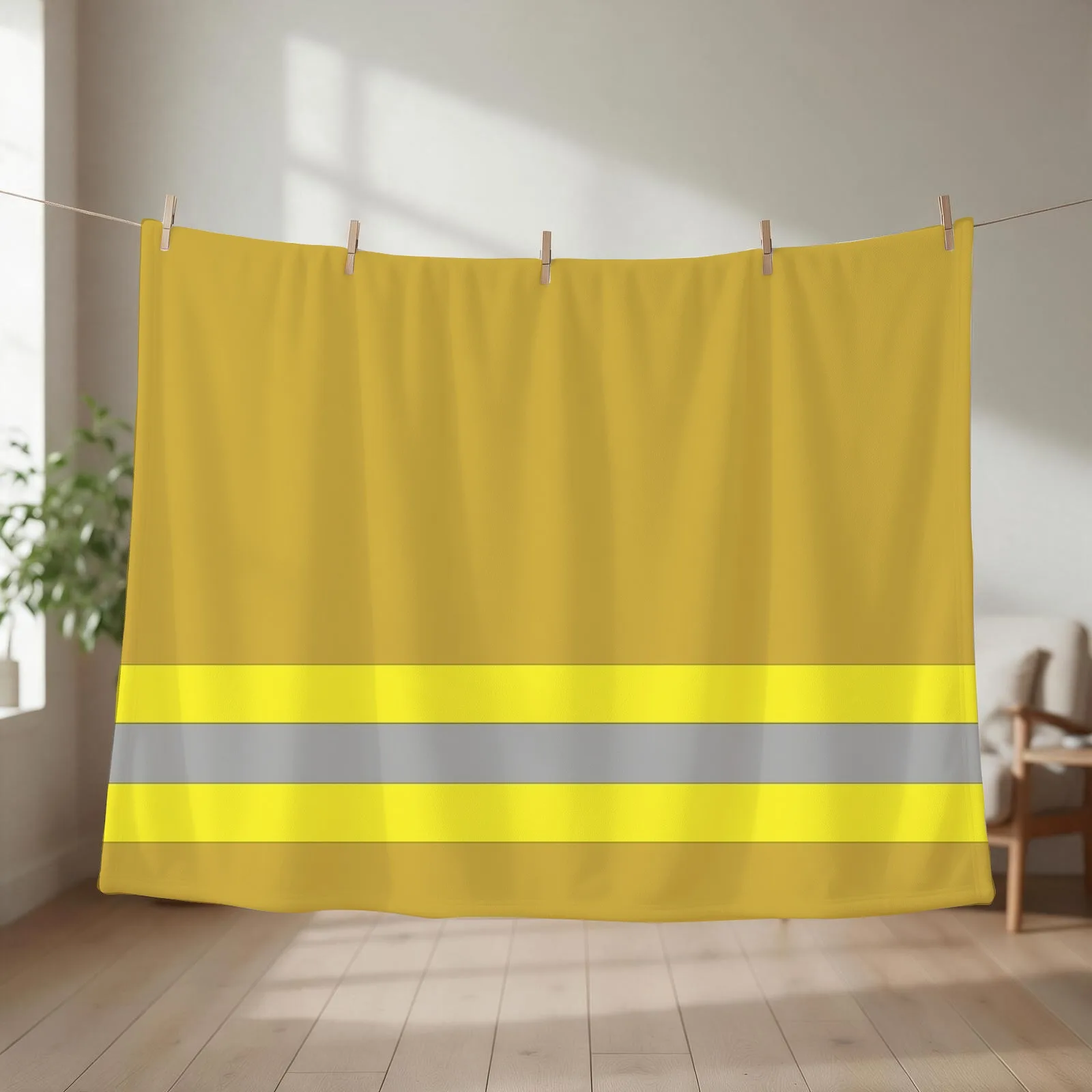 Firefighter turnout gear Throw Blanket couch cozy soft plush fuzzy picnic outdoor blanket