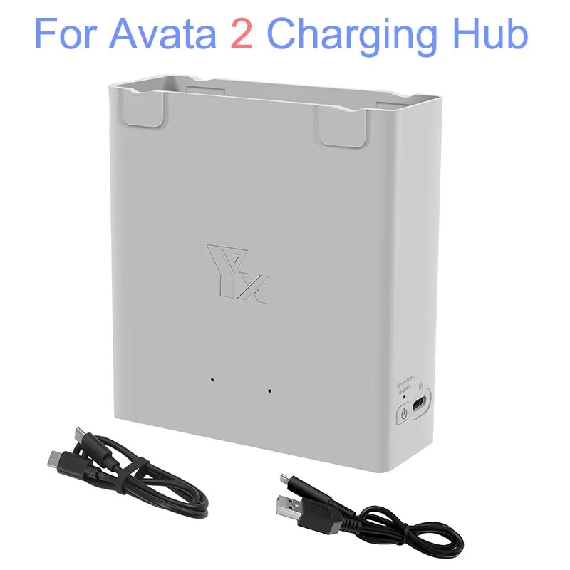 YX Dual USB Charging Hub with Digital Display Intelligent Battery Charger for DJI Avata 2 Drone Power Bank Butler 2-Way Chargi