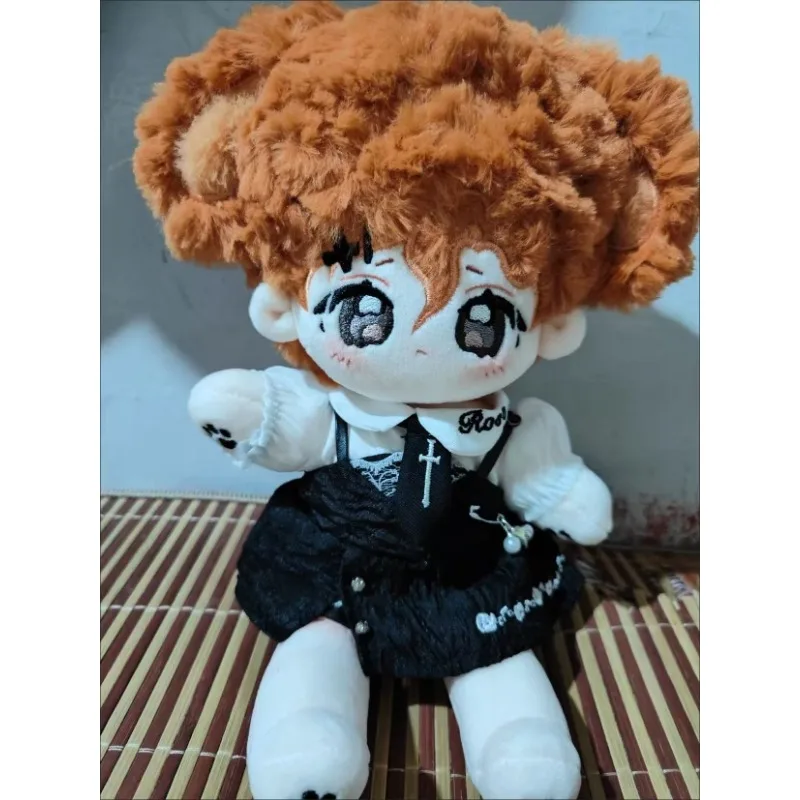 En Stock, muñeca de algodón Kawaii de mandarina sin atributos de 25cm, piel frita naranja/piel de conejo suave con muñeco esqueleto, regalo de colección