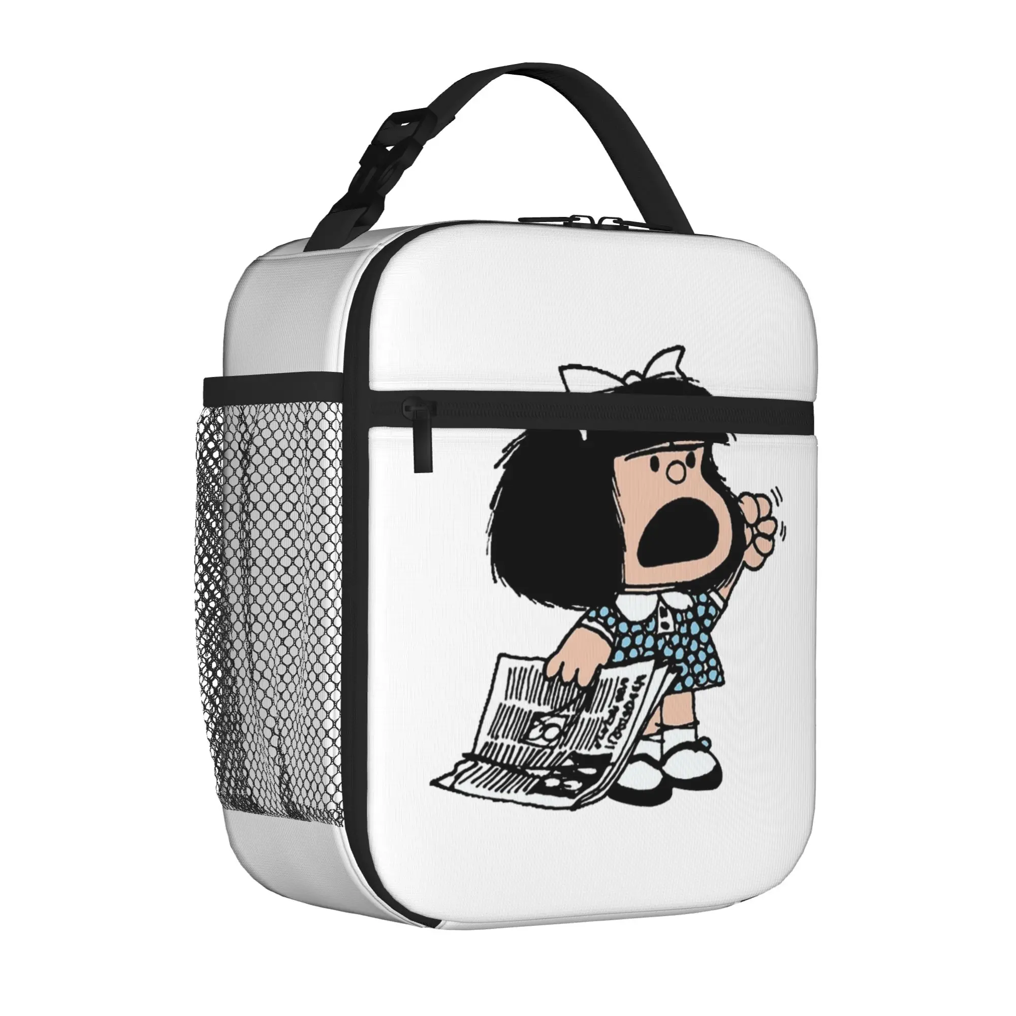 Cartoon M-Mafaldas Thermal Insulated Lunch Bag for Picnic Comics Portable Food Bag Thermal Cooler Lunch Boxes