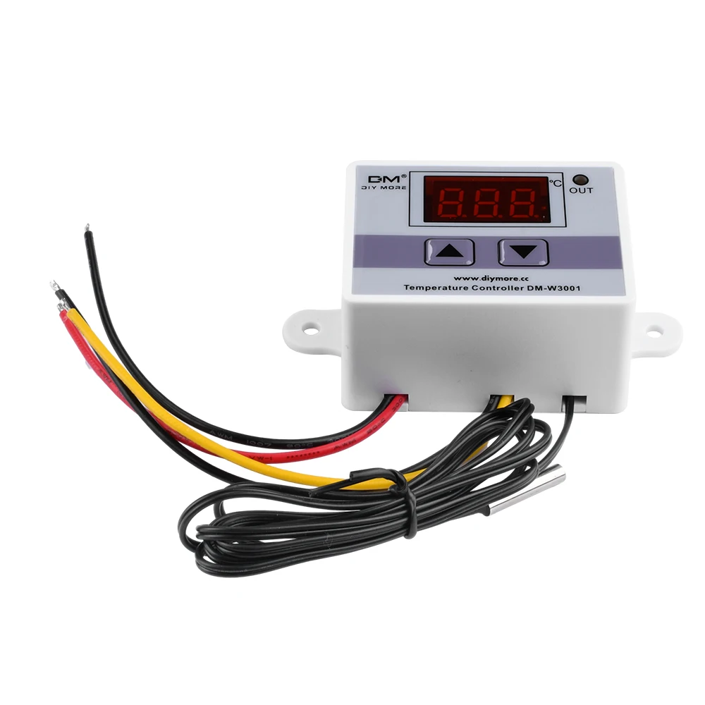 W3001 Temperature Controller Digital LED AC110-220V Thermometer Thermo Controller Switch Probe Max 10A NTC10K