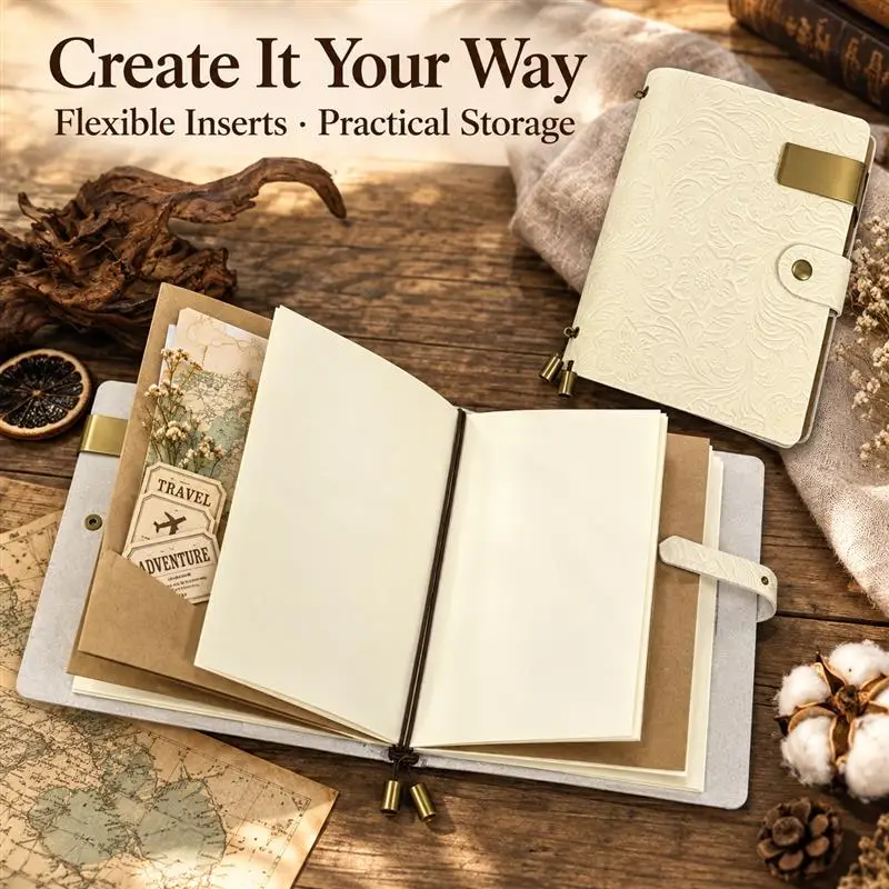 Top Grain Leather A6 Printed Traveler Notebook Vintage Strap TN Journal Diary Planner Refillable Handmade Custom Engraving - view 2