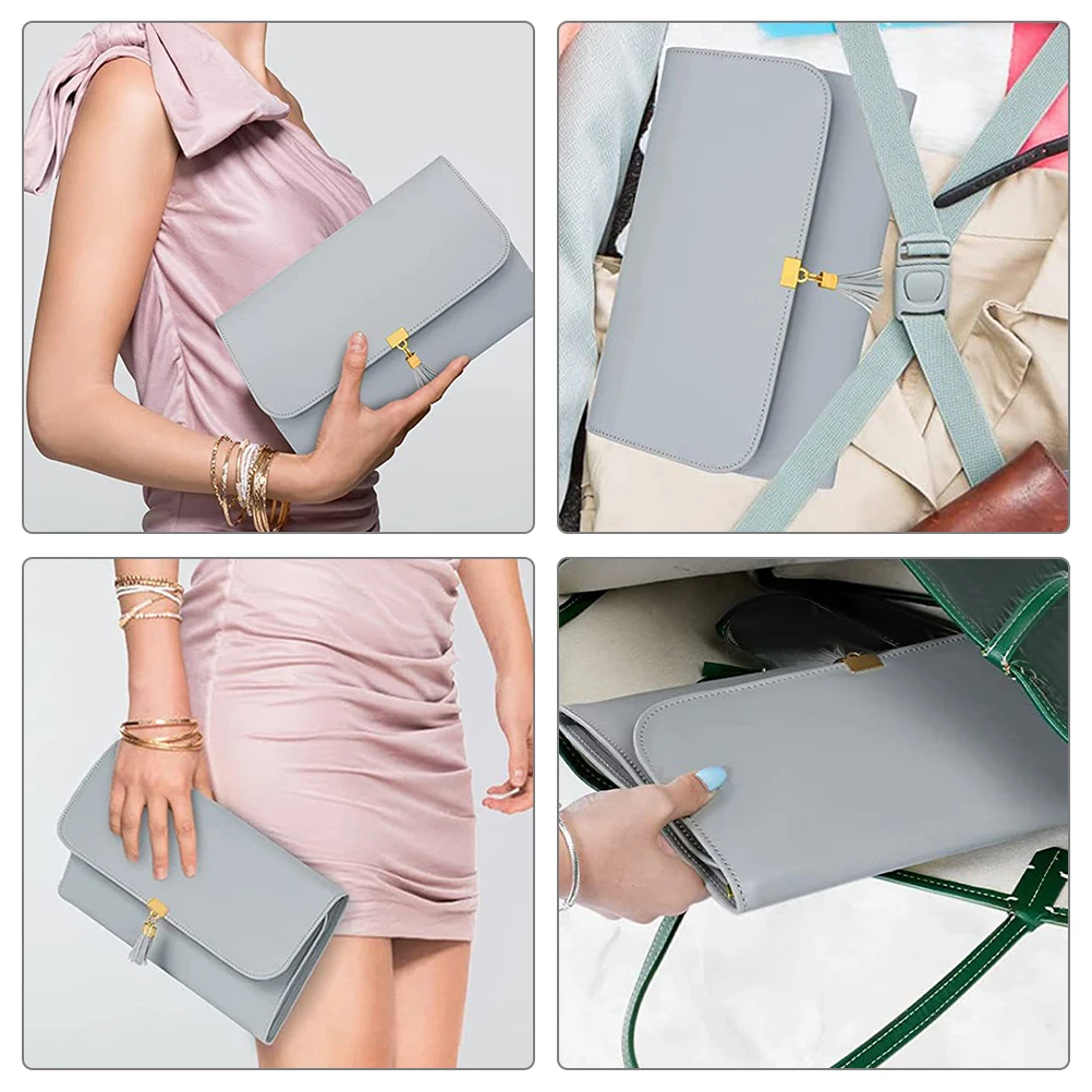 

Foldable Jewelry Roll Bag Travel Organizer Storage Pouch Portable Envelope Clutch For Necklaces Rings Bracelets Lightweight