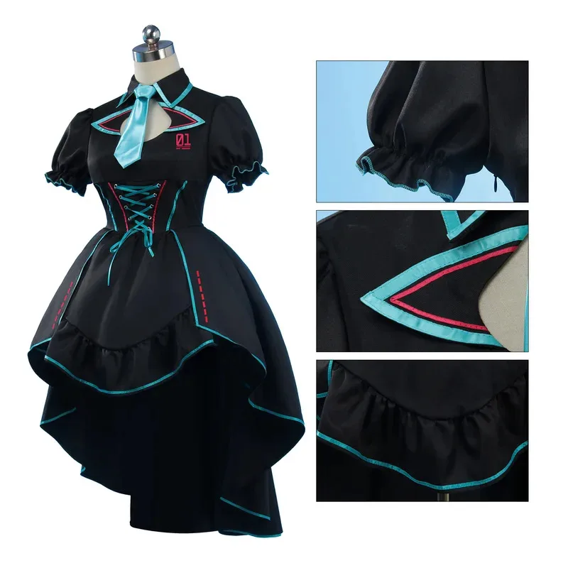 

Косплей Костюм Аниме Vocaloid Knights of the Moonlight Cos Хэллоуин JK Корсет MIKUU Юбка принцессы Подарок