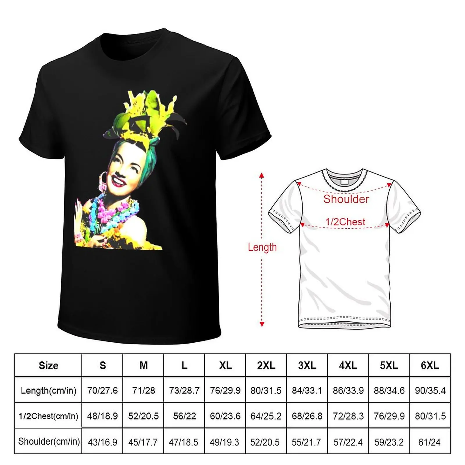 carmen miranda T-Shirt Classic Graphic Short Sleeve Top