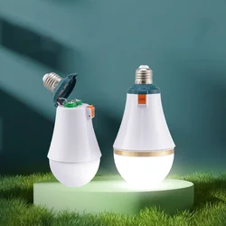 LED Emergency Bulb with Removable 18650 Outdoor Camping Rechargeable Bulb Power Supply AC 85-265V 18650 Battery Lighting 8 Hours