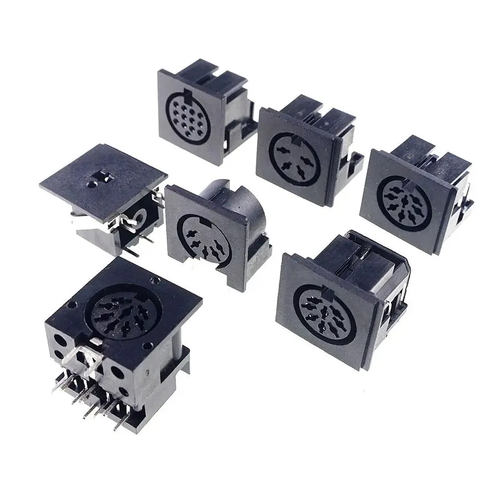 Conector do soquete fêmea DIN, Mini teclado e mouse, Tomada do terminal de tomada de energia S, 3 4 5 6 7 8 Pinos, 4 5 6 8 Pinos