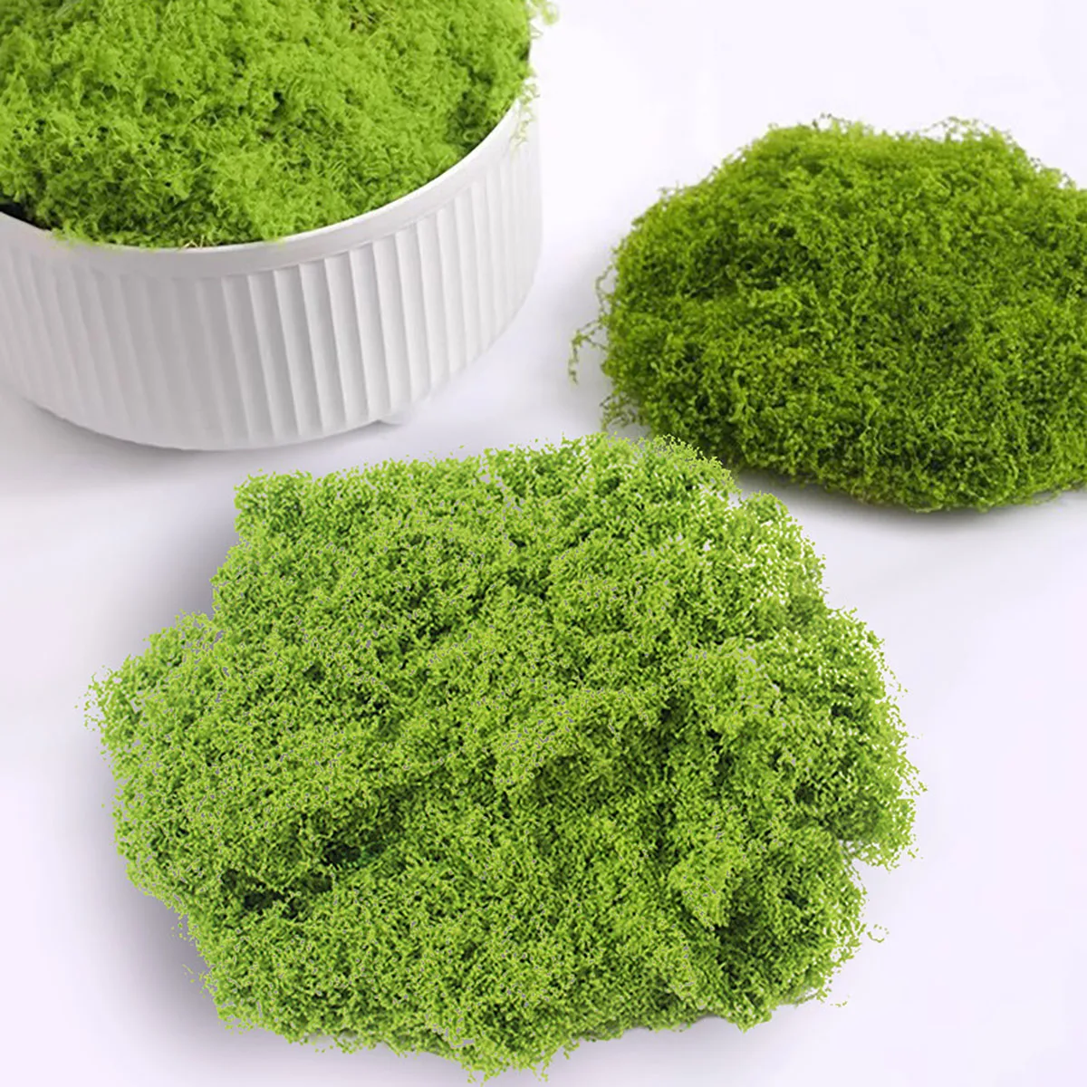 About 20g Artificial Green Plants Polyester Moss Grass Home Living Room Garden Decoration Mini Landscape Fake Flower DIY Crafts view 6