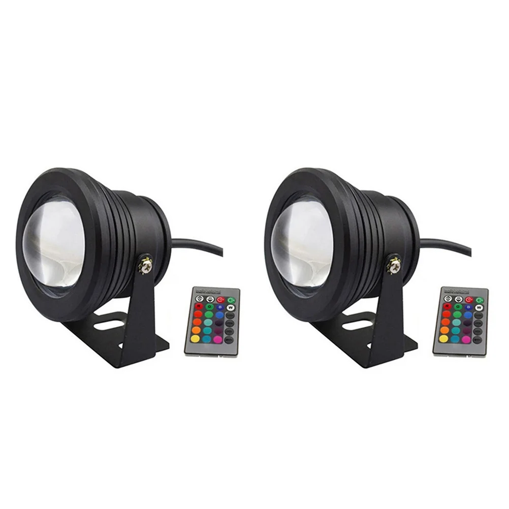 2 pz 10 W Led Rgb Lampada Subacquea Per Piscina Fontana Acquario Illuminazione Sommergibile Impermeabile Luce Solare Decorazione Esterna