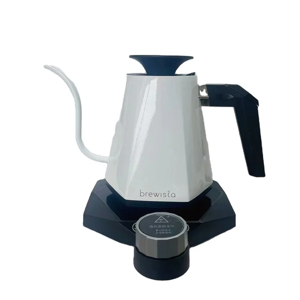 YYHC-800mL stainless steel lid newly designed pearl white coffee electric kettle