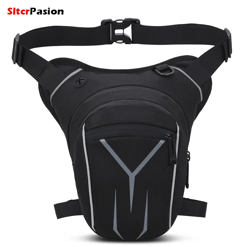 Drop Waist Leg Bag Motorcycle Bag Rainproof Reflective Earphone Hole Thigh Belt Tactical Travel Fanny Pack Bolsa Moto Borsa