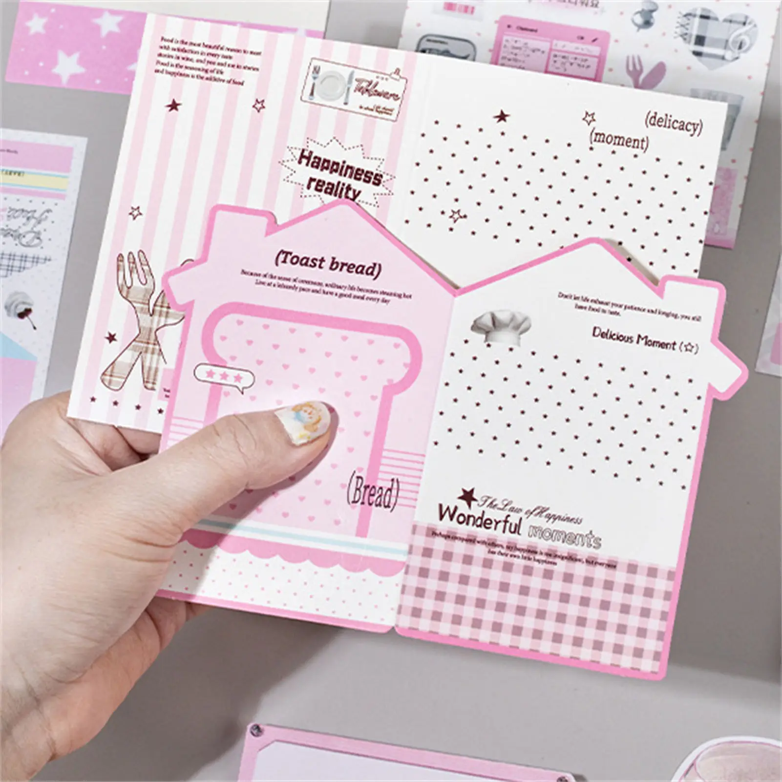 

Korean Style Sticker Material Pack and Die Cut Stickers Set Craft DIY Supplies For Notebook Journal Scrapbooking Material Paper