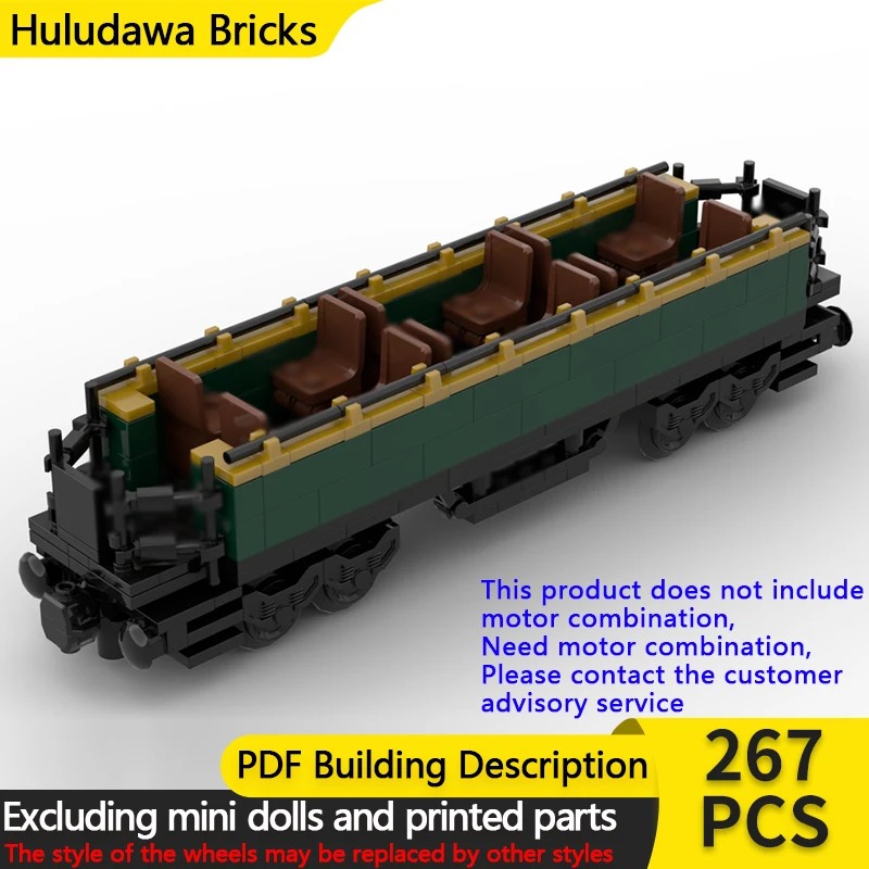 

Модель городской автомобиль MOC, строительные кирпичи, поезд, каретка с открытым сиденьем, модульная технология, подарки, праздник, сборка, детские игрушки, костюм