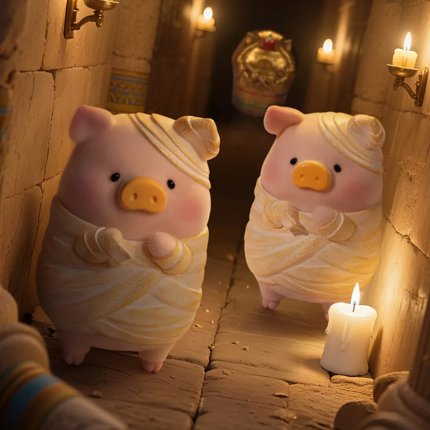 Original Lulu Pig New Canned Pig Surprise Full Can 2 Scare Tomb Halloween Christmas Gift Ornament Mystery Box Toys Gifts Doll