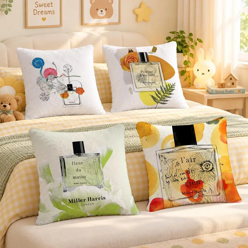 Brand Miller Harris Fine Perfume Cushion Cover Personalized Decorative Living Room Home Sofa Bedroom Office Car Decor