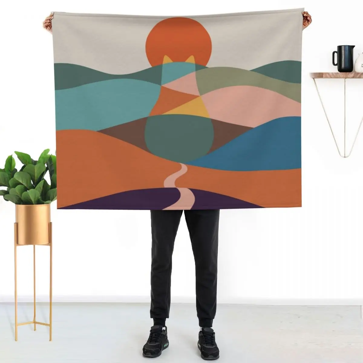 Cat Landscape 65 Throw Blanket valentine gift ideas Fashion Sofas Hairy Extra Large Throw Hairys For Decorative Sofa Blankets