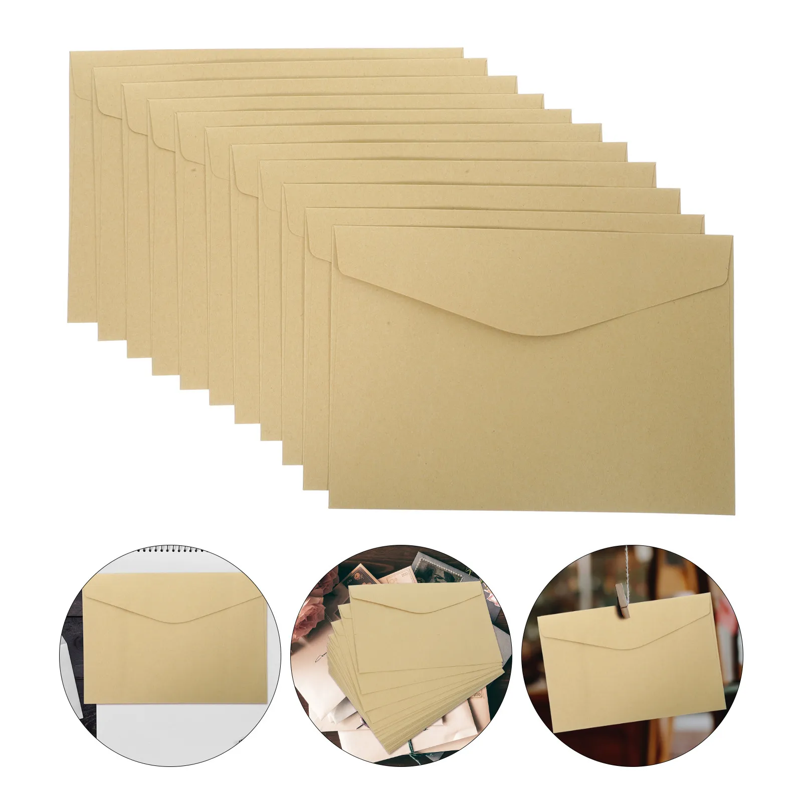 

50Pcs Vintage Greeting Card Envelopes Elegant Classic Blank Envelopes for Wedding Invitation Party Cards Storage Festival