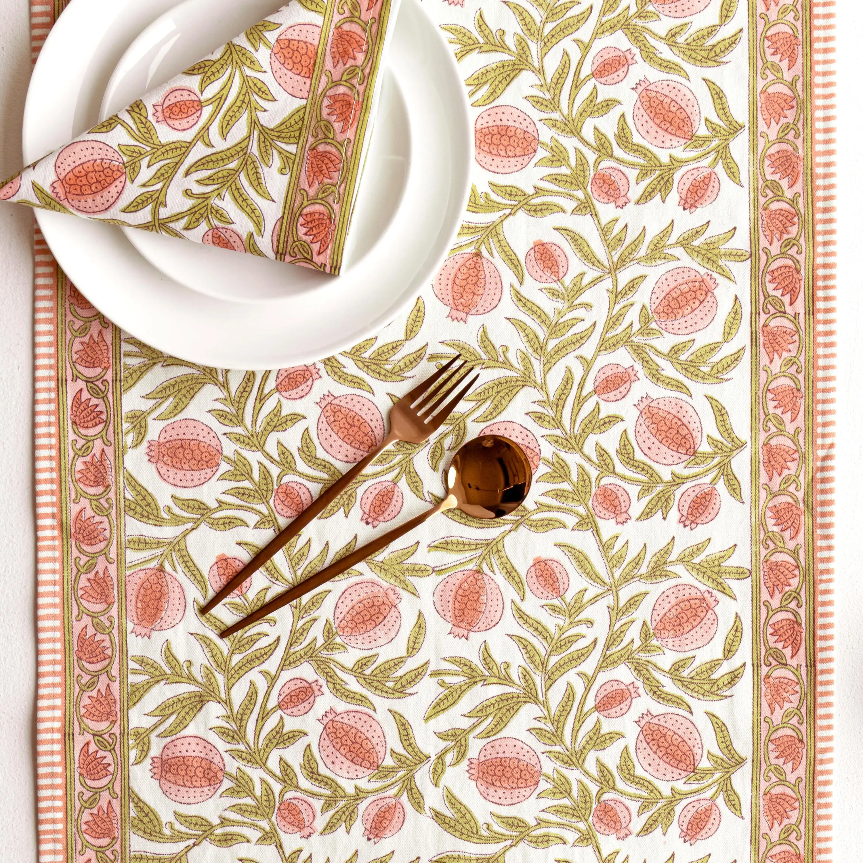 Taplak Meja Motif Bunga Delima - Home Decor Jaipur ulasan dan harga