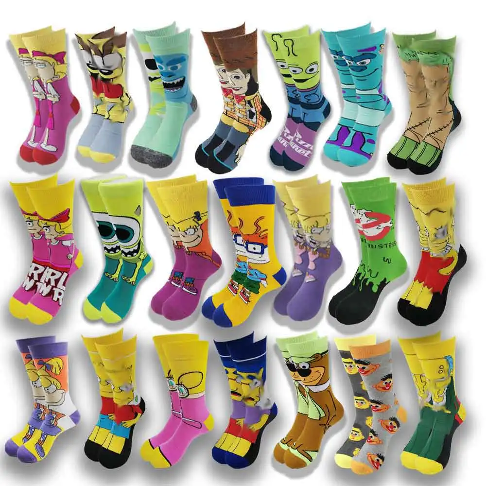 Hot Sale Anime  Socks for Men\'s Women funny socks personality anime socks cartoon fashion  quality pattern crew socks