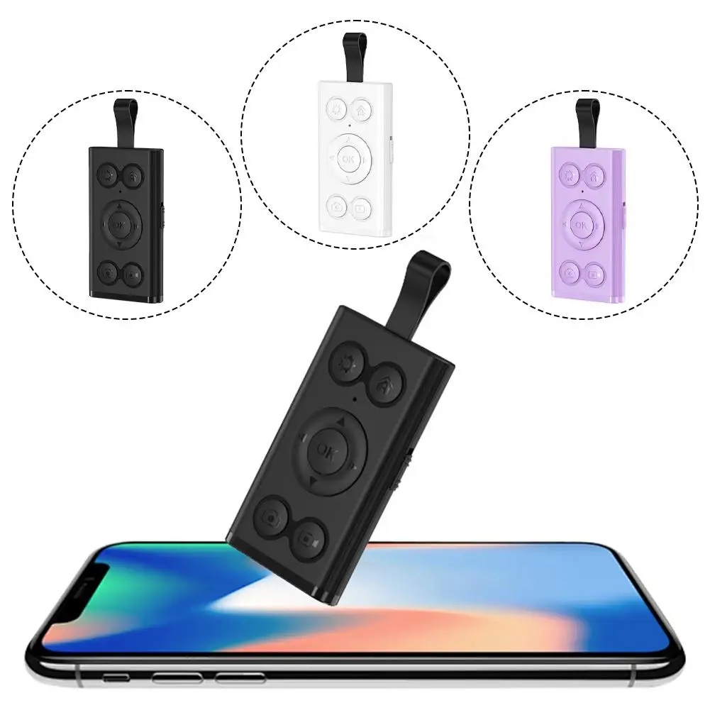 Télécommande Bluetooth pour appareil photo défilant TikTok et vidéo, contrôle de mise au point, tourneur de page pour IOS, Android, iPad, iP G2E4