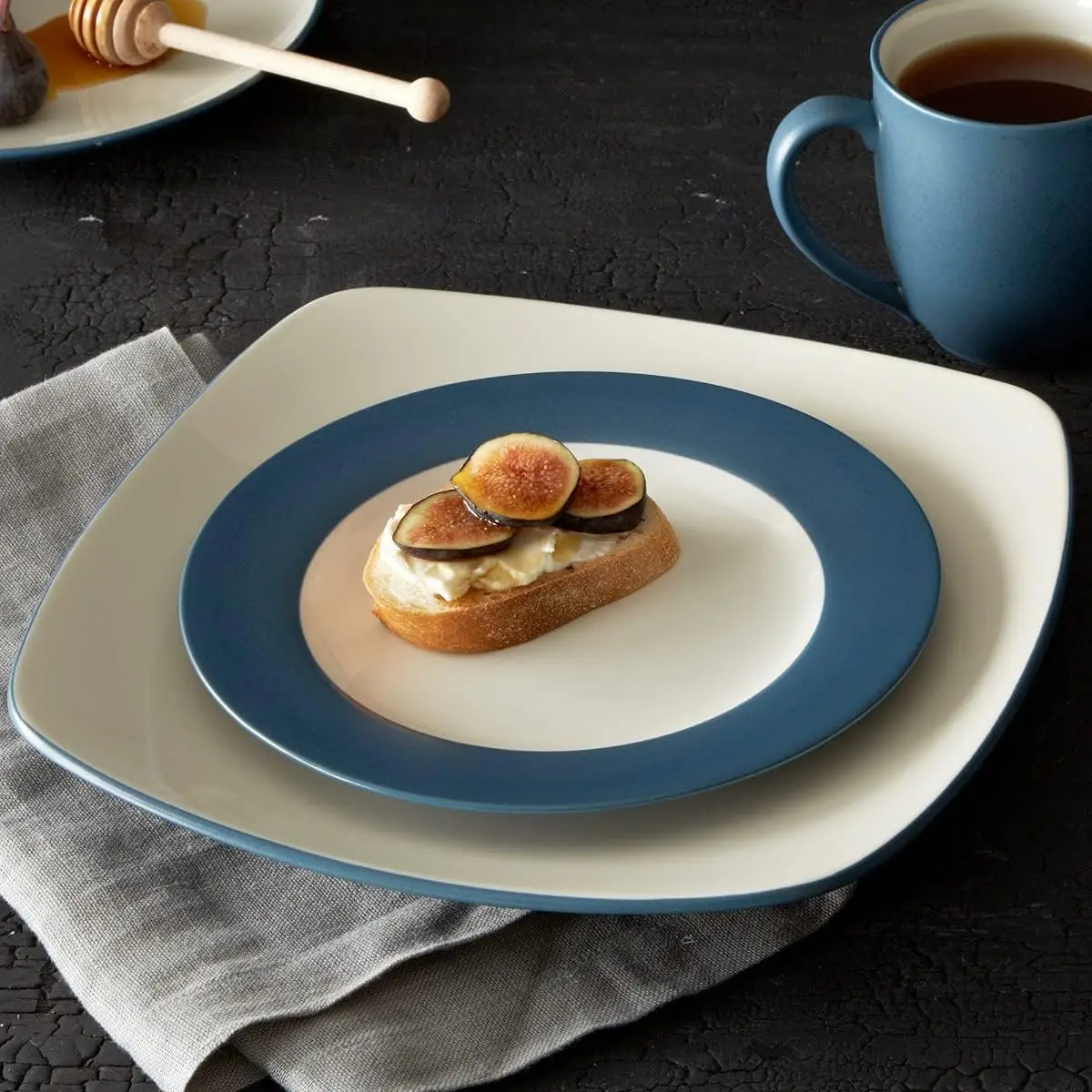 Colorwave Blue 4-Piece Square Place Setting, Service for 1