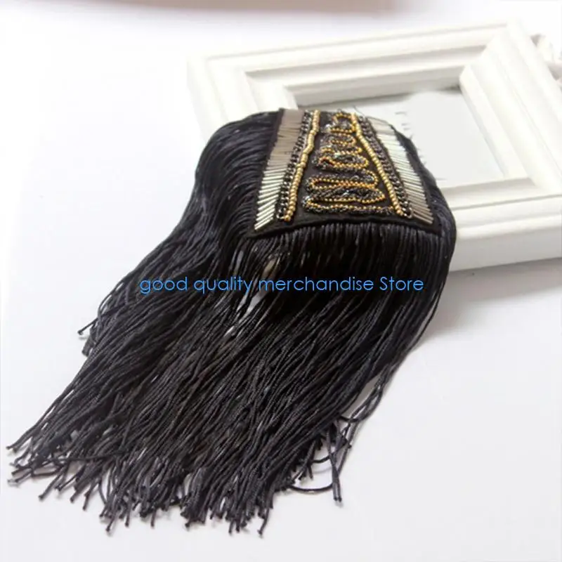 

Y5JD 1Pc Luxurious Tassels Epaulet Shoulder Board Costume Shoulder Badge for Man Women