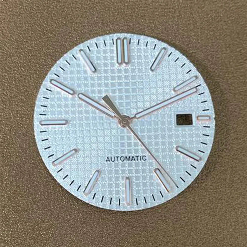 NH35 Dial 31.8mm Green Luminous Watch Dial Hands Parts for AP Royal Oak NH35 NH36 Movement Accessories Replacements