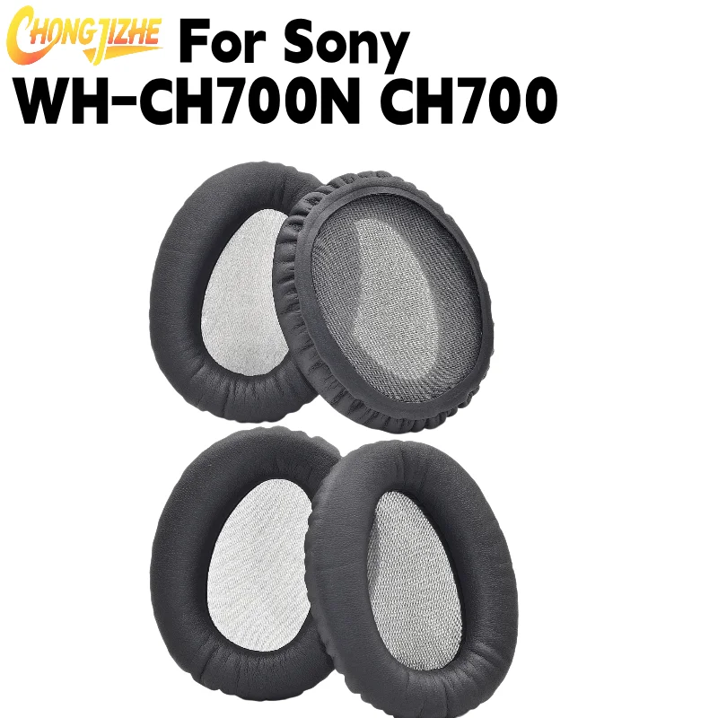 Replacement Protein Leather Ear Pads For Sony WH-CH700N CH700 Headphones Memory Foam Earmuff Repair Parts