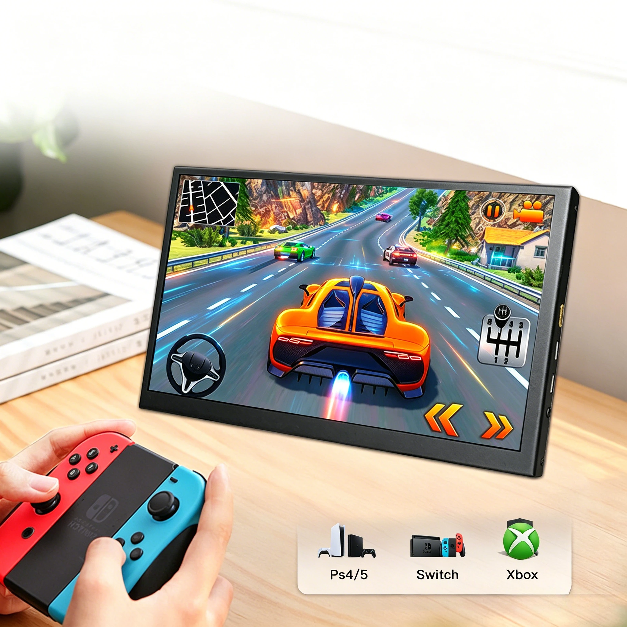 LESOWN VESA 마운트형 PC 모드 스크린 8.9인치 1920x1200 알루미늄 합금 외부 모니터 Type-C 16:10 AIDA64 하드웨어 설정용