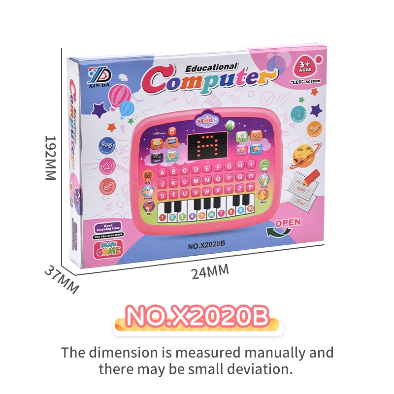 Interactive LED Screen English Learning Tablet - Multifunctional Early Education Center with Light and Sound, Ideal for Language